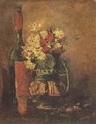 Vincent Van Gogh Vase with Carnation and Roses and a Bottle (nn04) France oil painting reproduction